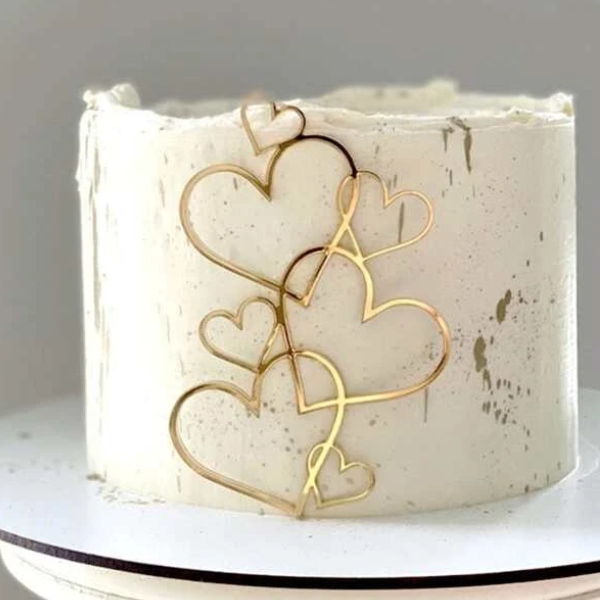Mimosa Lifestyle Co Cake Decor Heart Valentines Gold Online Shop (3)