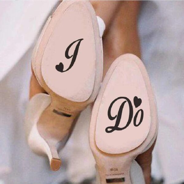 I Do Wedding Shoe Decal | Black