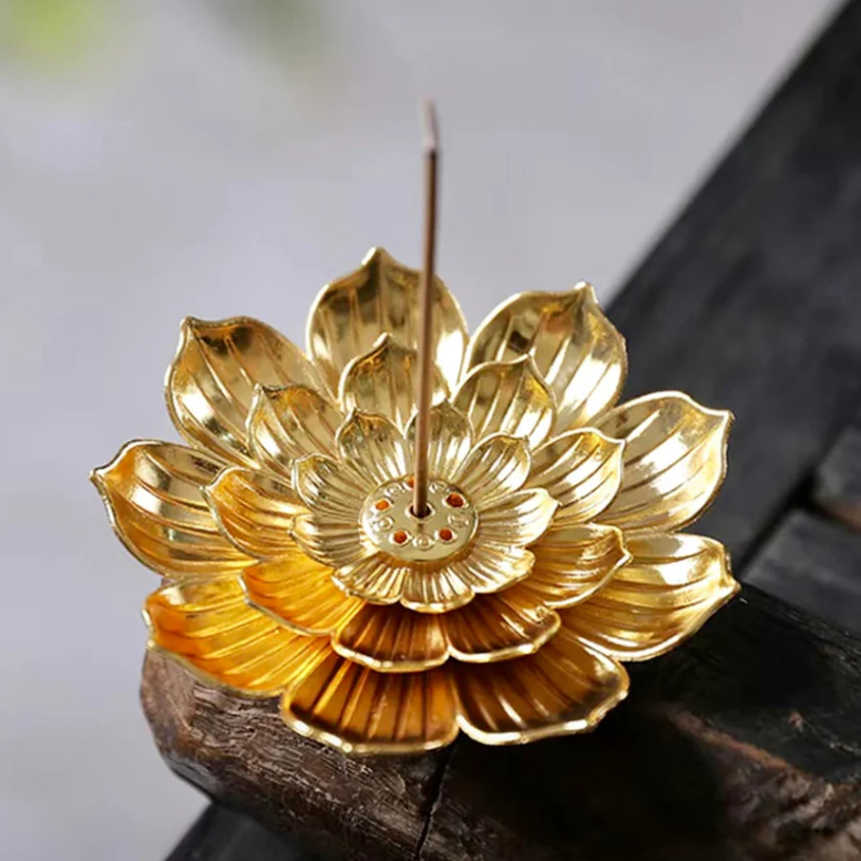 thumbnail image 2 of Ebros Triple Goddess Yoga Incense Stick Holder – Feminine Chakra Lotus Flower Design 2 of 6