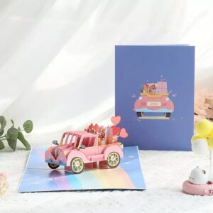 Love Car Drive 3D Pop Up Greeting Cards